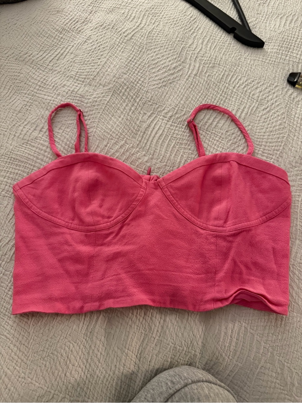 Pink Bandeau Bustier Top with Adjustable Straps